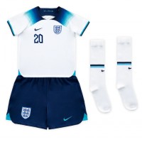 Echipament fotbal Anglia Phil Foden #20 Tricou Acasa Mondial 2022 pentru copii maneca scurta (+ Pantaloni scurti)